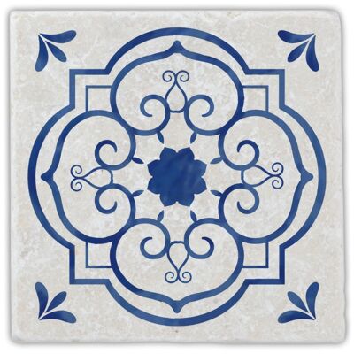 Marble coaster tile blue