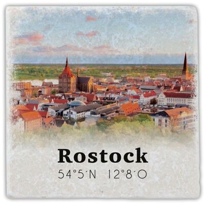 Posavasos de mármol Rostock Coordenadas Rostock