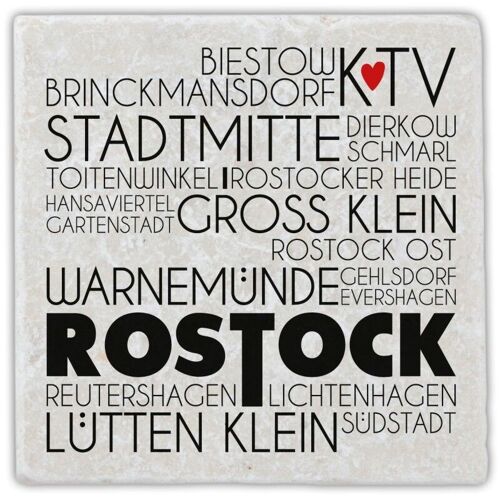 Marmoruntersetzer Rostock Typografie