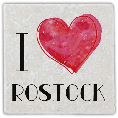 Posavasos de mármol Rostock I love Rostock