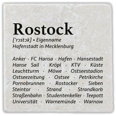 Sottobicchiere in marmo Trascrizione fonetica di Rostock