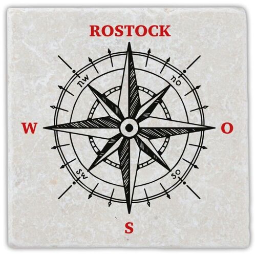 Marmoruntersetzer Rostock Kompass