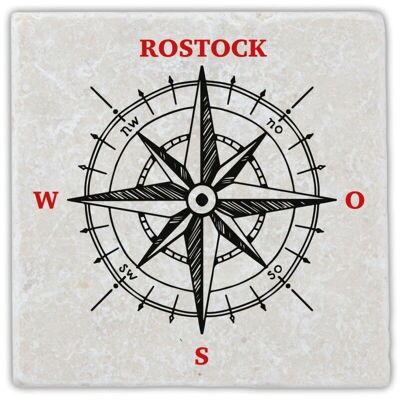 Marmoruntersetzer Rostock Kompass