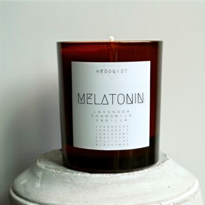 Melatonin Lavender Chamomile  Vanilla Scented Candle