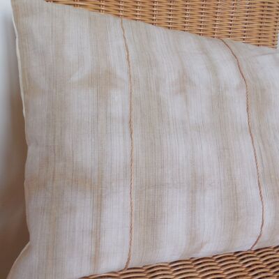 Cushion cover + cushion 50x30cm - vegetable dye - old linen - ocher