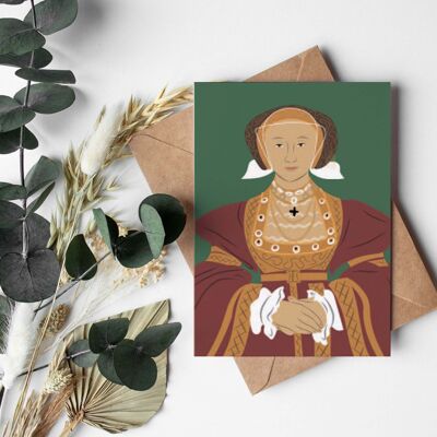 Anne of Cleves colour portrait greeting card