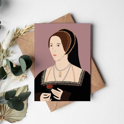 Anne Boleyn colour portrait greeting card