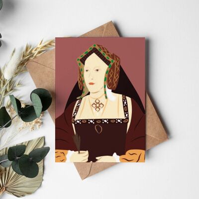 Katherine of Aragon colour portrait greeting card