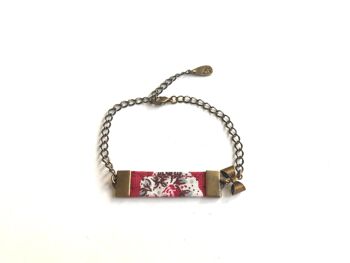 Bracelet gourmette noeud rose Cézanne 1