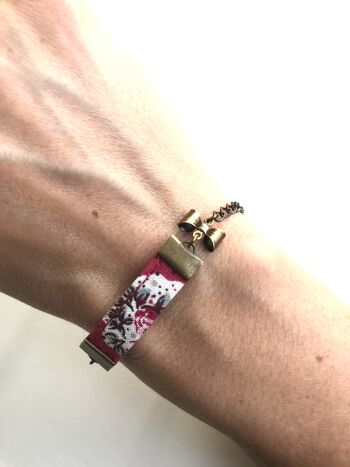 Bracelet gourmette noeud rose Cézanne 5