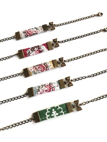 Bracelet gourmette noeud rose Cézanne 7