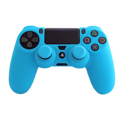 PS4 Silikon + Griffe Blau FR-TEC
