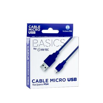 Câble PS4 Micro USB vers USB Bleu FR-TEC 1