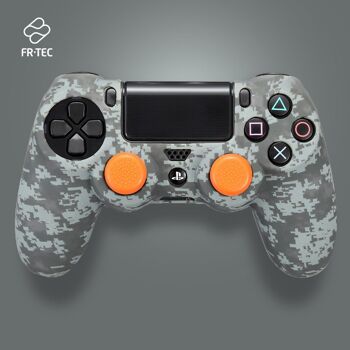 PS4 Silicone + Poignées Digital Camo Noir FR-TEC 2