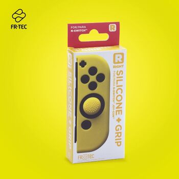 Switch Silicone + Grip pour Joy-Con Gauche Jaune FR-TEC 2