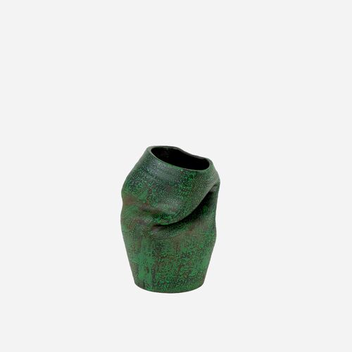 Indefinite earthenware vase Green small