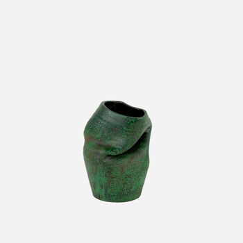 Vase indéfini en faïence Vert petit 1
