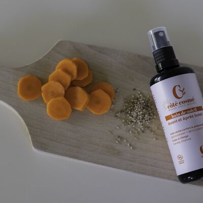 12 x Bagno Solare - Olio Secco Prima e Dopo Sole - Corpo e Viso - 5 ingredienti COSMOS ORGANIC