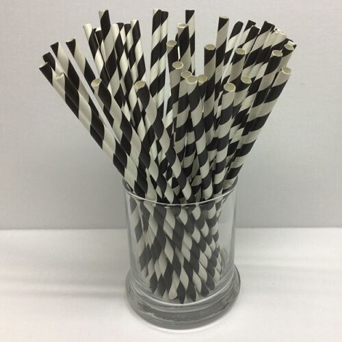 12000 Black and White Paper Straws