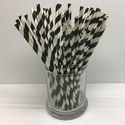 24000 Black and White Paper Straws