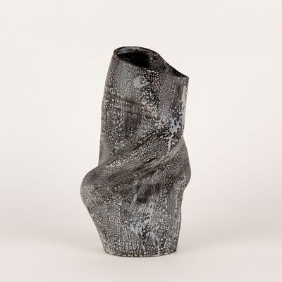 Indefinite earthenware vase Grey large