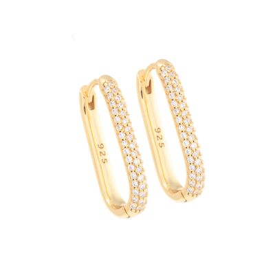 OVAL EARRING - gold