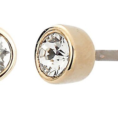 Traveller Pierced earrings gold plated Crystals - 145596