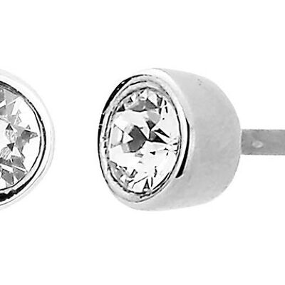Traveller Pierced earrings platinum plated Crystals - 145597