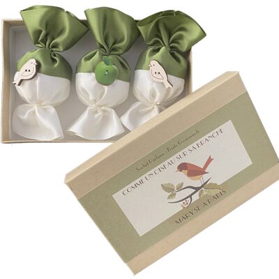 Box of 3 Gourmet Fruit scents - Green color