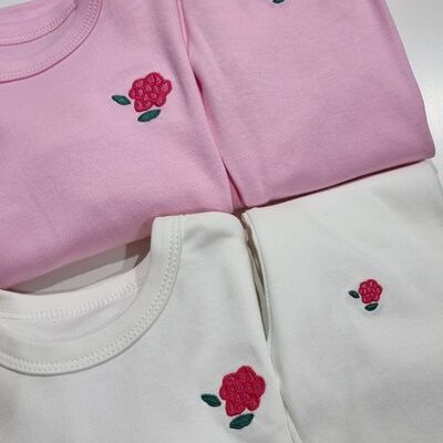 Raspberry 2 pezzi Lounge/PJs - Bianco - Pigiama con risvolto 4-5 anni