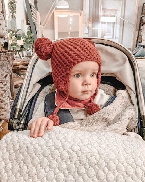 Burgundy Cashmerino Toddler Hat - Adult