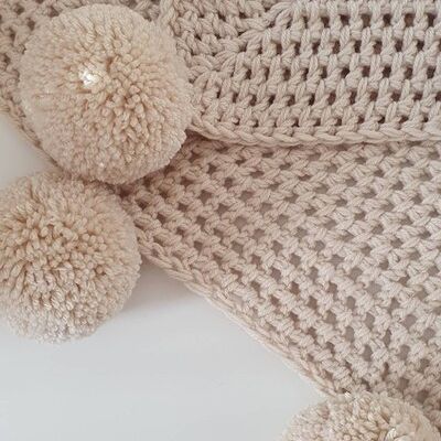 Biscuit Pompom Blanket - Toddler - Yes