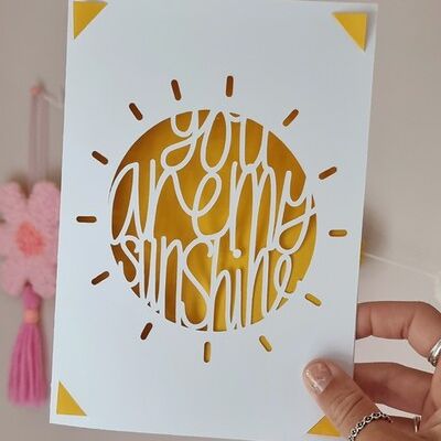 Handmade Sunshine Baby Shower Card - A6