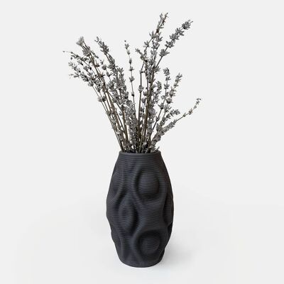 Ripple Vase Black Single Unit
