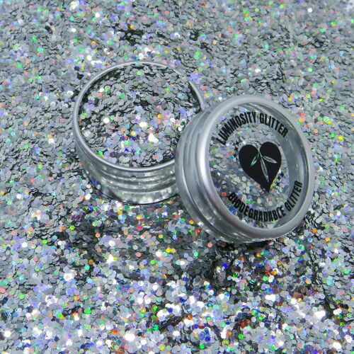 Holographic Silver Chunky Eco Glitter - Biodegradable Glitter
