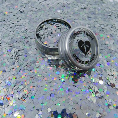 Holographic Silver Ultra-Chunky Eco Glitter - Biodegradable Glitter