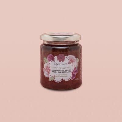 Rose and raspberry jam