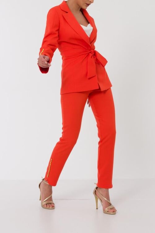 Red Pant and Jacket Set