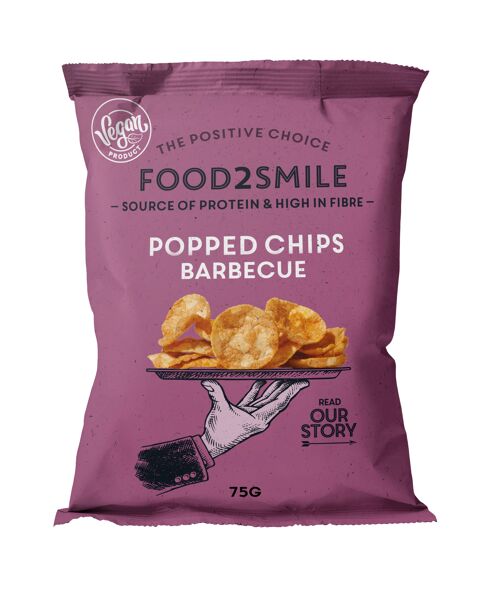 Chips healthier, vegan and gluten-free | Popped Chips Barbecue 21x25 grams