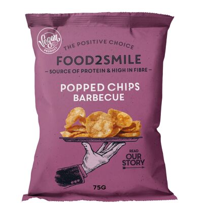 Chips gesünder, vegan und glutenfrei | Gepoppte Chips Barbecue 21x25 Gramm