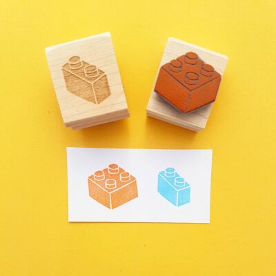 Building Bricks Mini Rubber Stamps 2 Dots