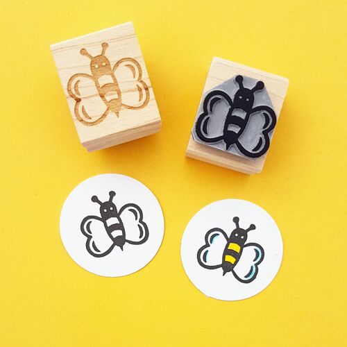 Buzzing Bee Mini Rubber Stamp