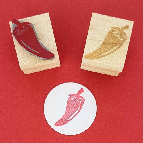 Chili Pepper Mini Rubber Stamp