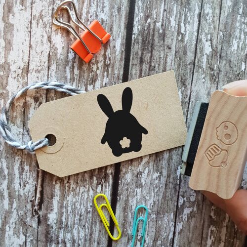 Easter Bunny Tail Rubber Stamp