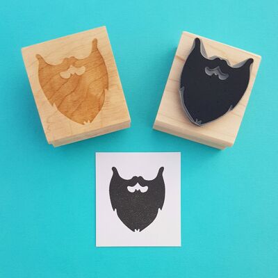 Handsome Beard Rubber Stamp