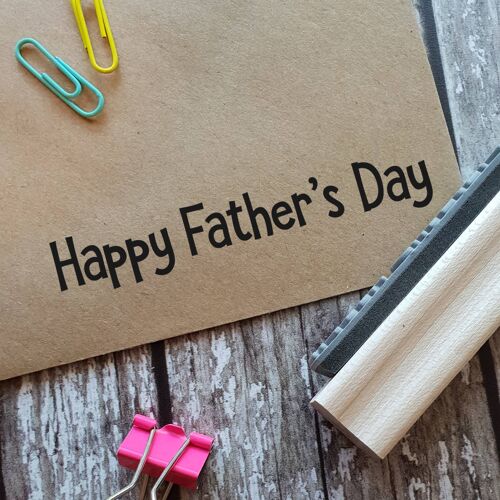 Happy Father's Day Funky Rubber Stamp