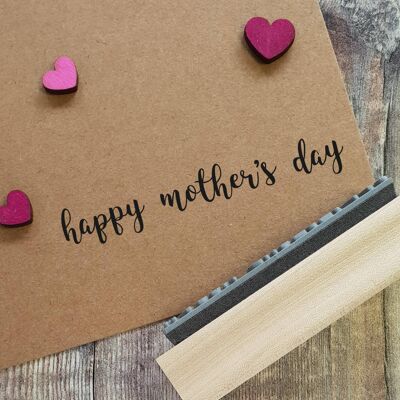 Happy Mother's Day Script Rubber Stamp