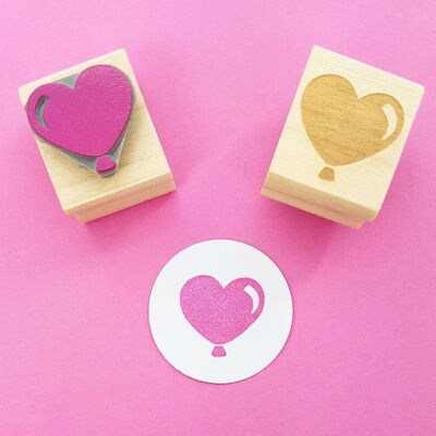 Heart Balloon Mini Rubber Stamp