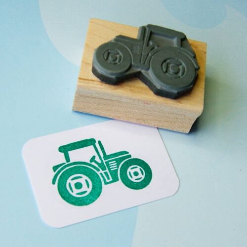 Little Tractor Rubber Stamp