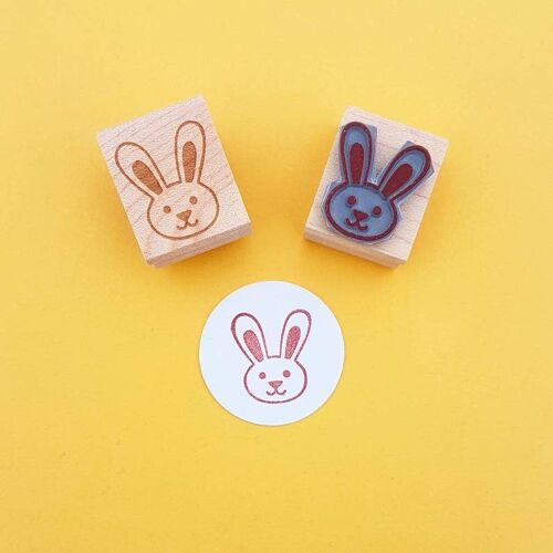 Mini Cute Bunny Rubber Stamp